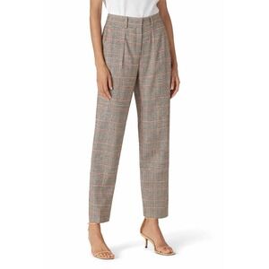 Simona Corsellini Plaid Tapered Trousers Size 42 IT/ 6-8 US Glen Check NWT